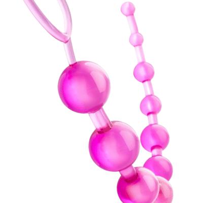 Anal Beads Pull Ring Tutma Halkalı Dereceli Toplar Silikon Pembe Anal Boncuk
