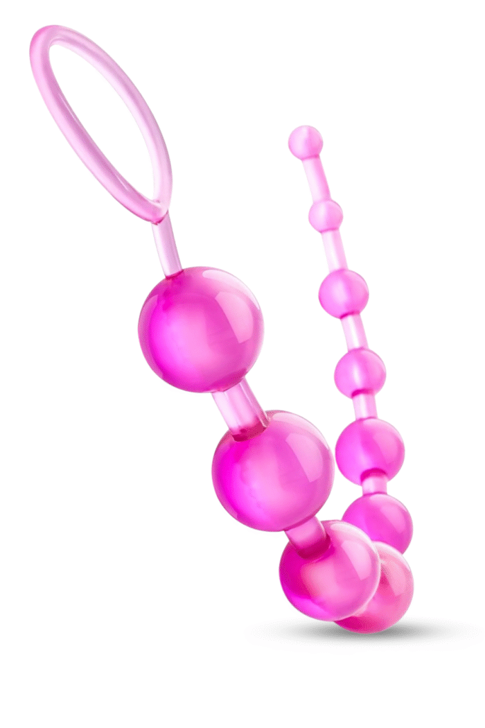 Anal Beads Pull Ring Tutma Halkalı Dereceli Toplar Silikon Pembe Anal Boncuk