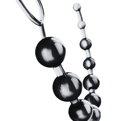 Anal Beads Pull Ring Tutma Halkalı Dereceli Toplar Silikon Siyah Anal Boncuk
