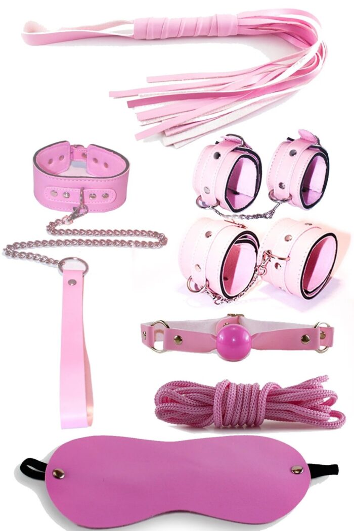 EXOTİKİSS 7 PARÇA BDSM SET İTHAL PEMBE