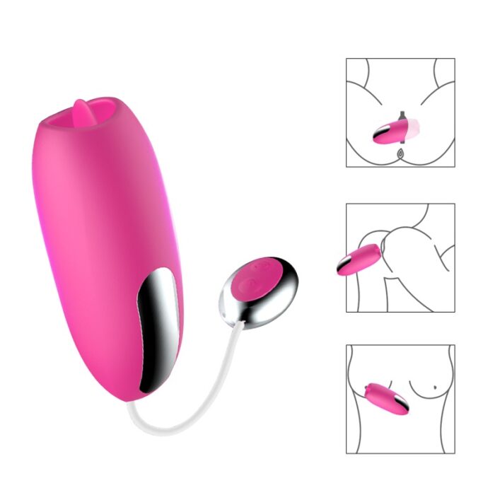 Exotikiss J100 - Şarjlı Akıllı Isıtmalı G-Spot ve Klitoris Uyarıcı Dil Hareketli Vibratör Giyilebilir Vajinal Top