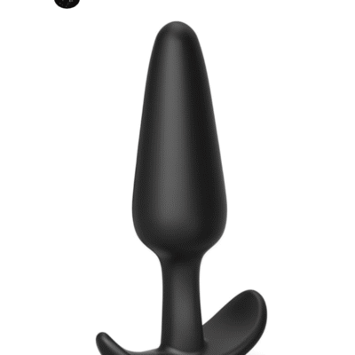 Yeni ve İleri Seviye Kullanıcılar İçin Geniş Tabanlı Siyah Silikon Anal Butt Plug - Küçük Boy