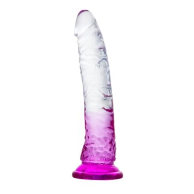 MYST COLOR Şeffaf Mor Dildo – Ultra Yumuşak, Jel Dokulu, Testissiz Yapay Penis