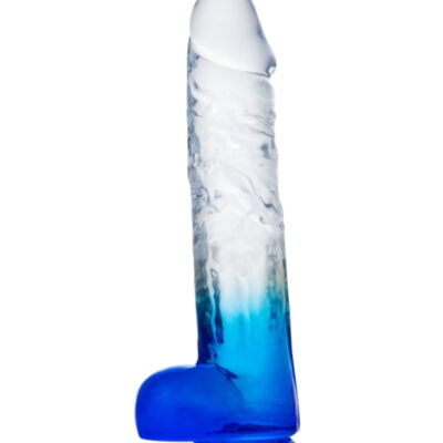 MYST COLOR Mavi Dildo – Şeffaf, Ultra Yumuşak, Gerçekçi Jel Yapı (24 CM)