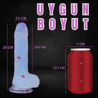 MYST COLOR Renkli Benekli Şeffaf Realistik Dildo – Ultra Yumuşak Yapay Penis
