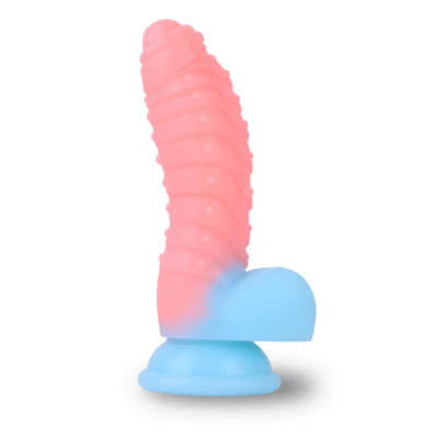 NEON ELITE Karanlıkta Parlayan Tırtıklı Dildo – Ultra Yumuşak, Gerçekçi Yapay Penis (18 CM)