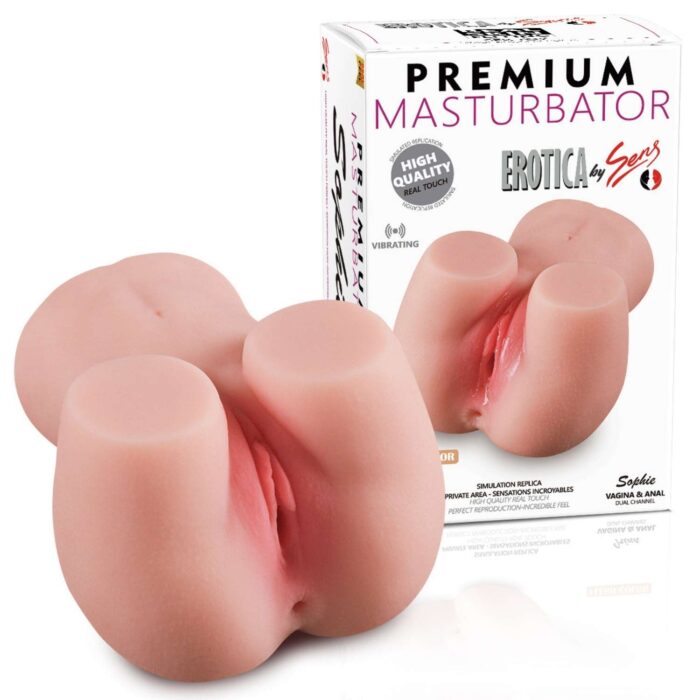 Sophie - Anal Vajina Çift Girişli Realistik Kalça Isıtmalı Titreşimli Yapay Vajina Mastürbatör